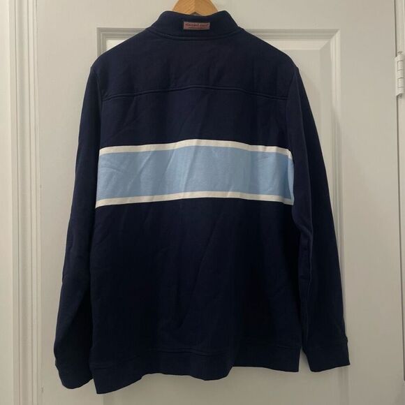 VINEYARD VINES MEN'S VARSITY STRIPE SHEP SHIRT - NAUTICAL NAVY Size Large - Picture 7 of 8